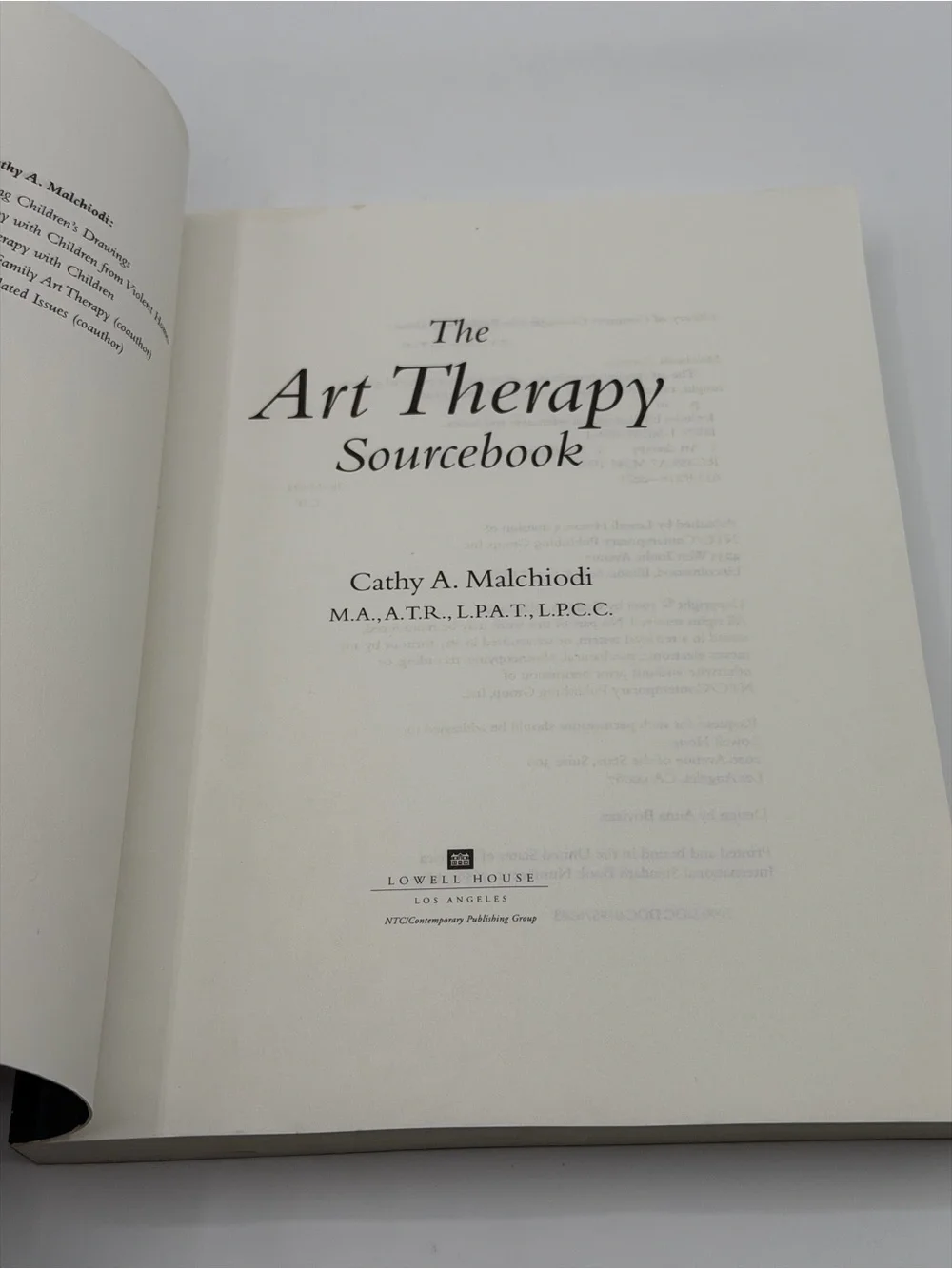 The Art Therapy Sourcebook by Cathy A. Malchiodi (Paperback Book, 1998)